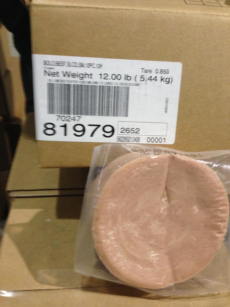 12 lb Bologna Beef scld, 12/1lb 