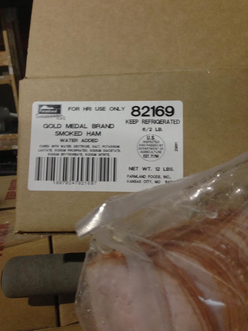 12 lb Smoked Ham 6/2lb (0.5 oz slice)