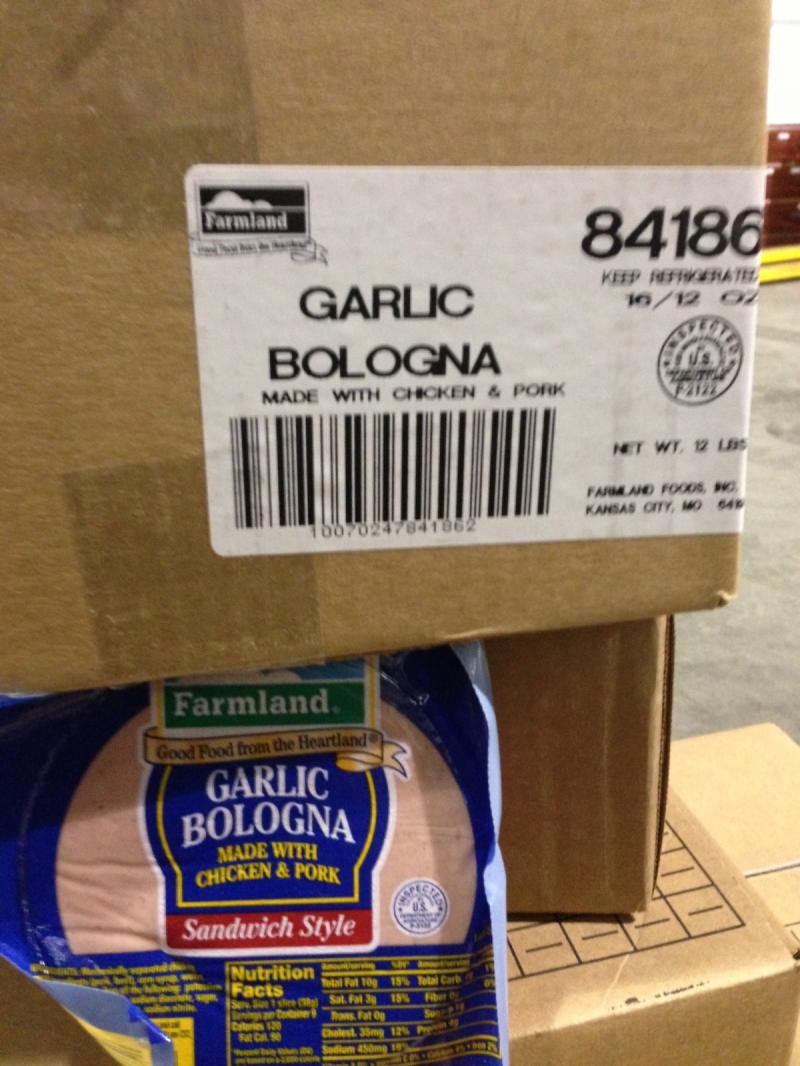 12 lb Garlic Bologna 16/12oz slcd